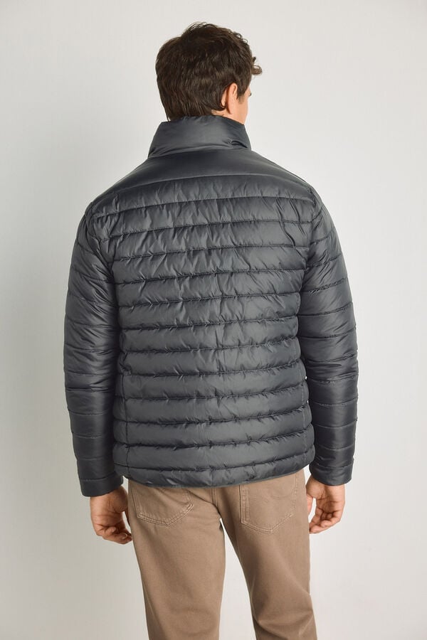 Jack & Jones Blus&atilde;o puffer gola alta cinzento