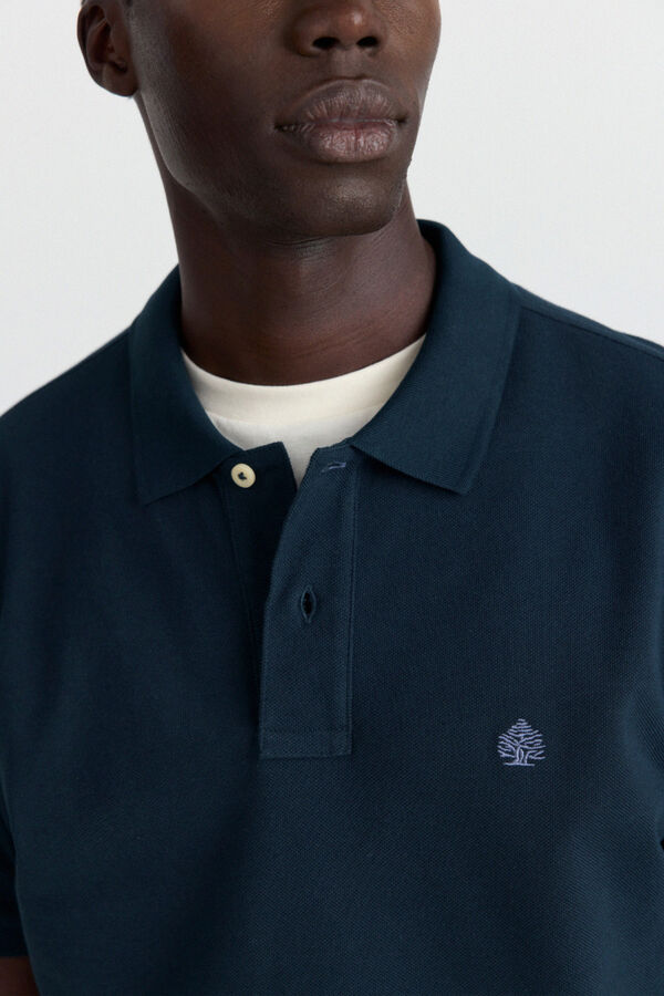 Springfield Polo piqu&eacute; b&aacute;sico Springfield regular fit azul