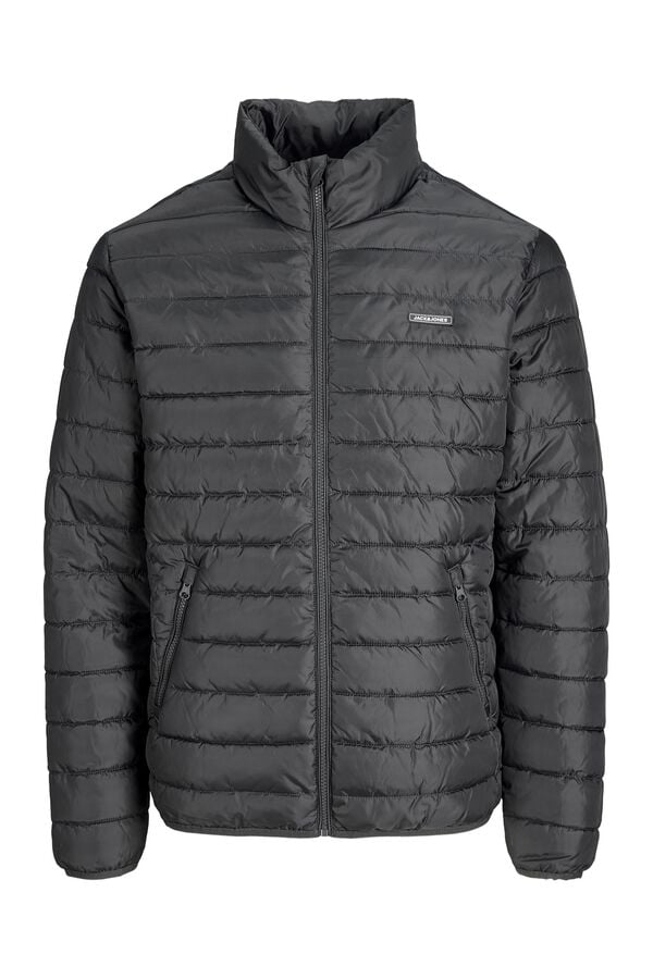 Jack & Jones Blus&atilde;o puffer gola alta cinzento