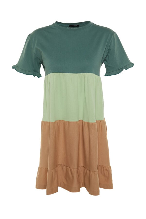Trendyol Vestido mini estilo T-shirt verde