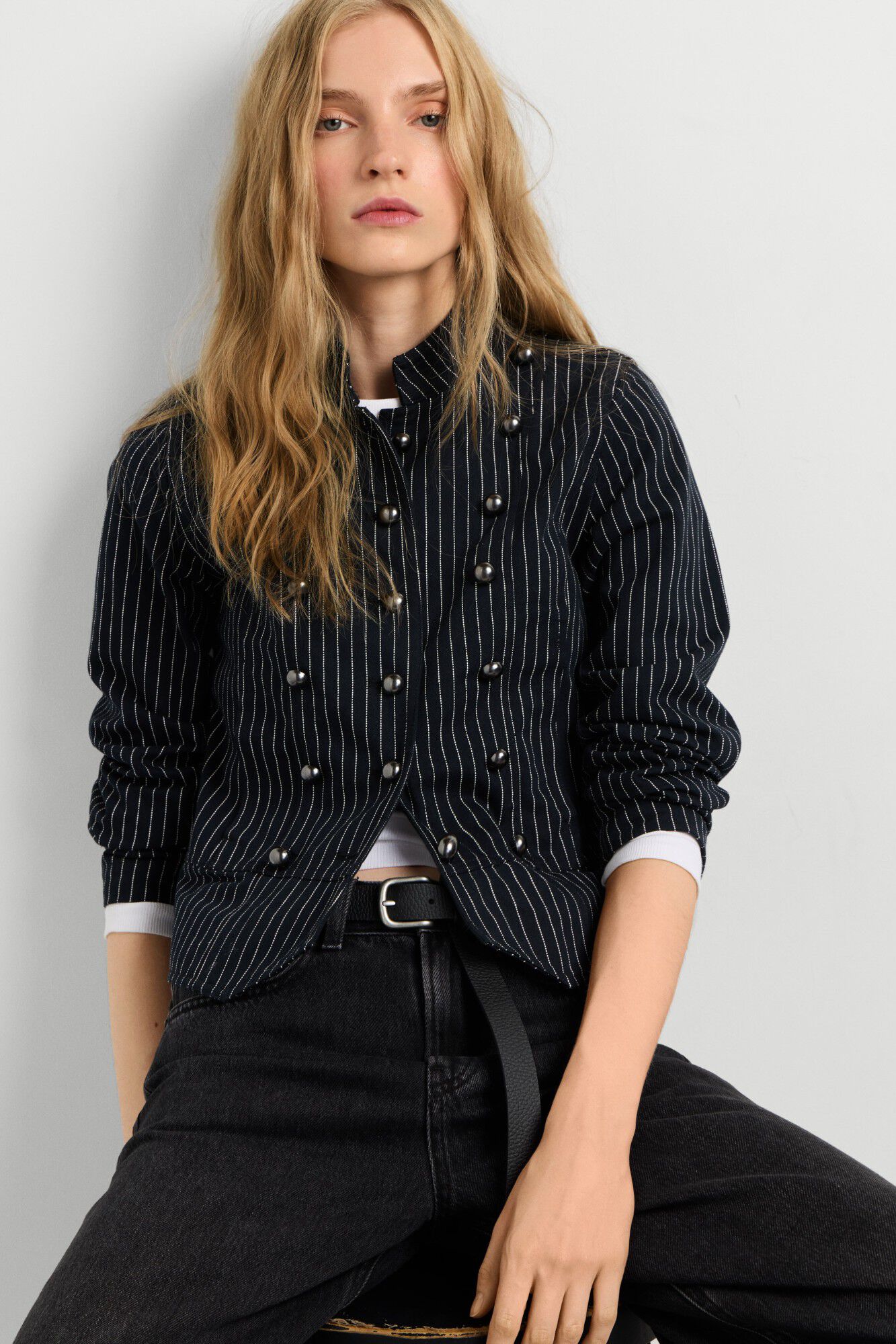 Pepe Jeans Casaco de riscas diplom&aacute;ticas