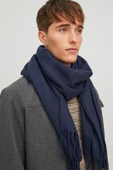 Jack & Jones Cachecol em acr&iacute;lico azul