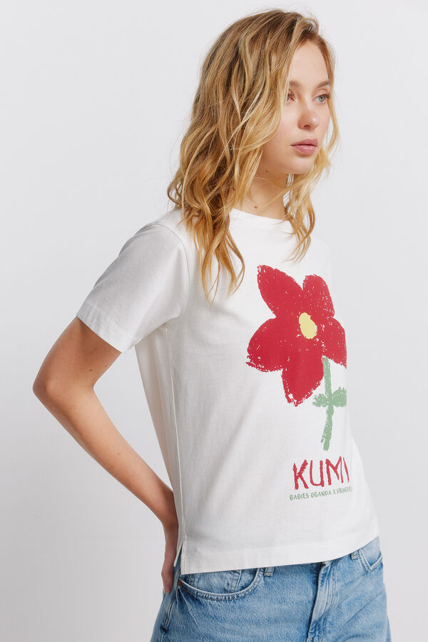 Springfield T-shirt KUMI Flor branco