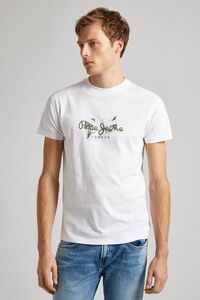 Springfield T-shirt Slim com Logo Estampado branco