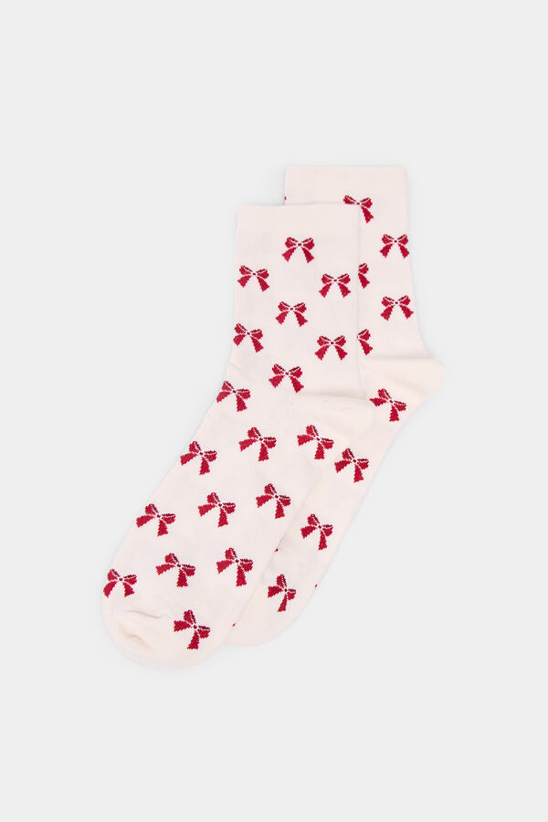 Springfield Meias compridas com la&ccedil;os bege