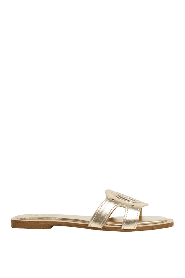 Pepe Jeans Sandálias planas monograma amarelo