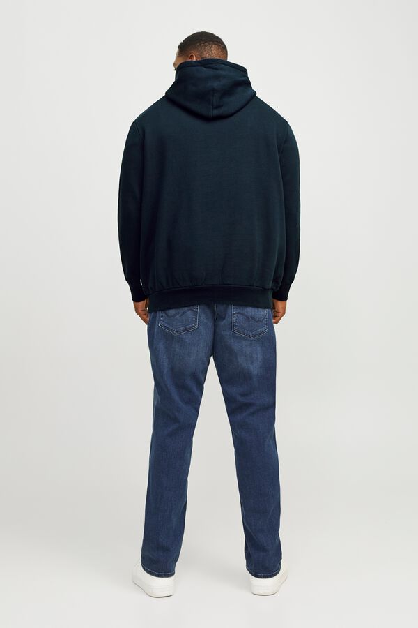 Jack & Jones PLUS Sweatshirt capuz print logo PLUS azul