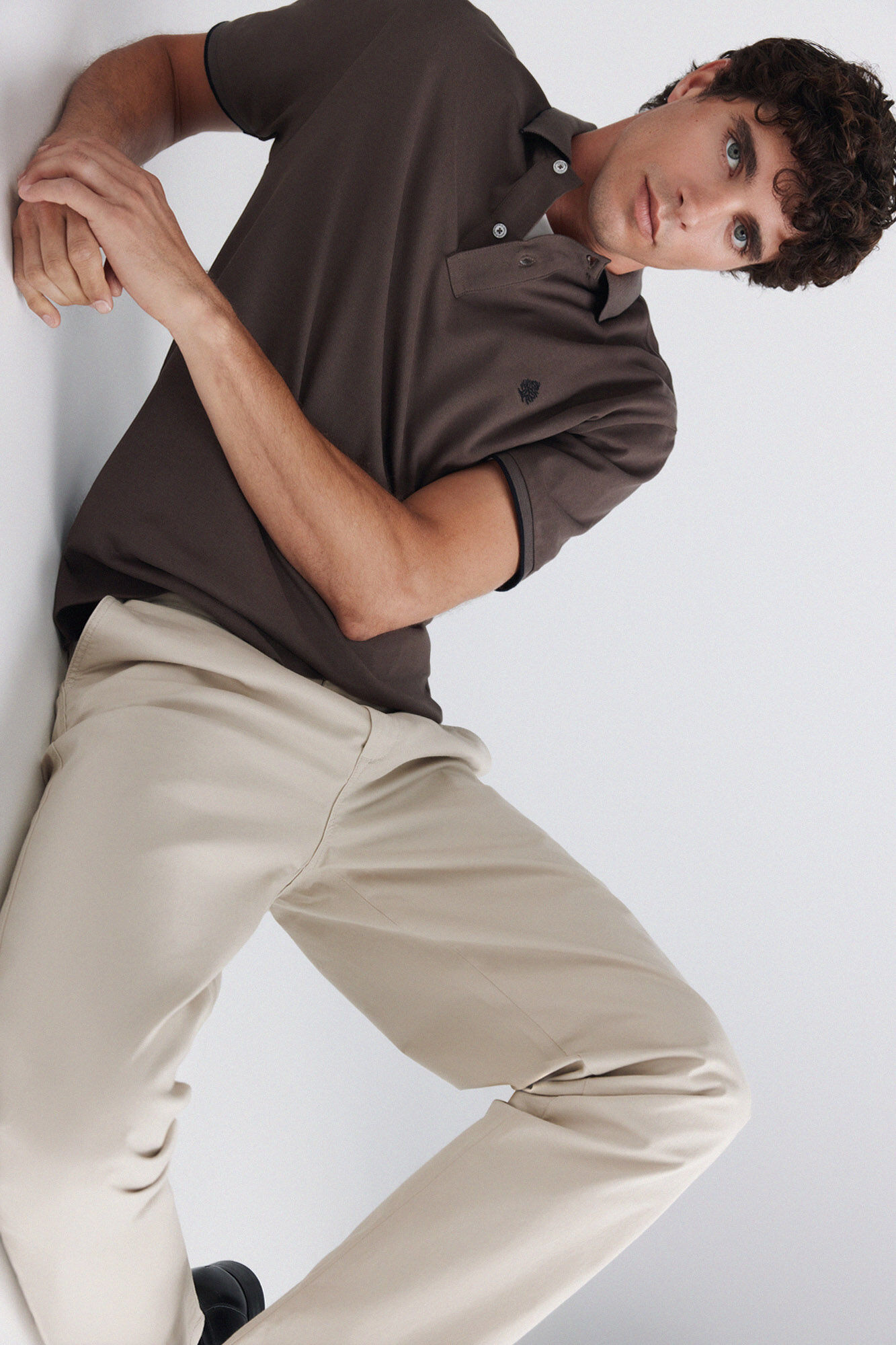 Springfield Polo piqu&eacute; com contrastes slim fit