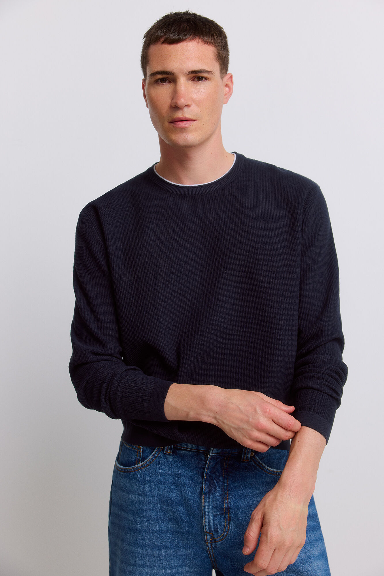 Springfield Camisola com estrutura de efeito duplo