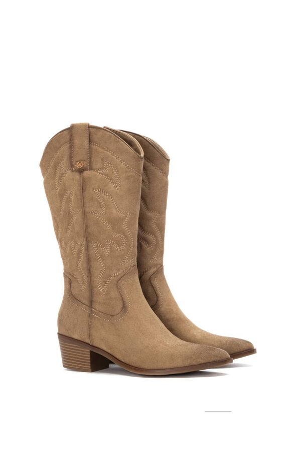 XTI Botas cowboy de cano alto bege