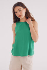 Springfield Camiseta lisa bi-matéria verde