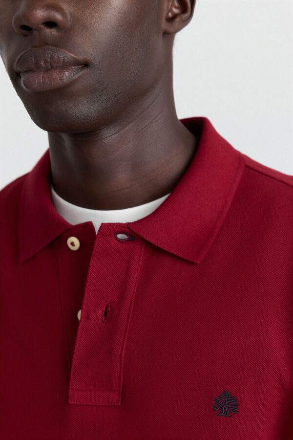 Springfield Polo piqu&eacute; b&aacute;sico Springfield regular fit vermelho