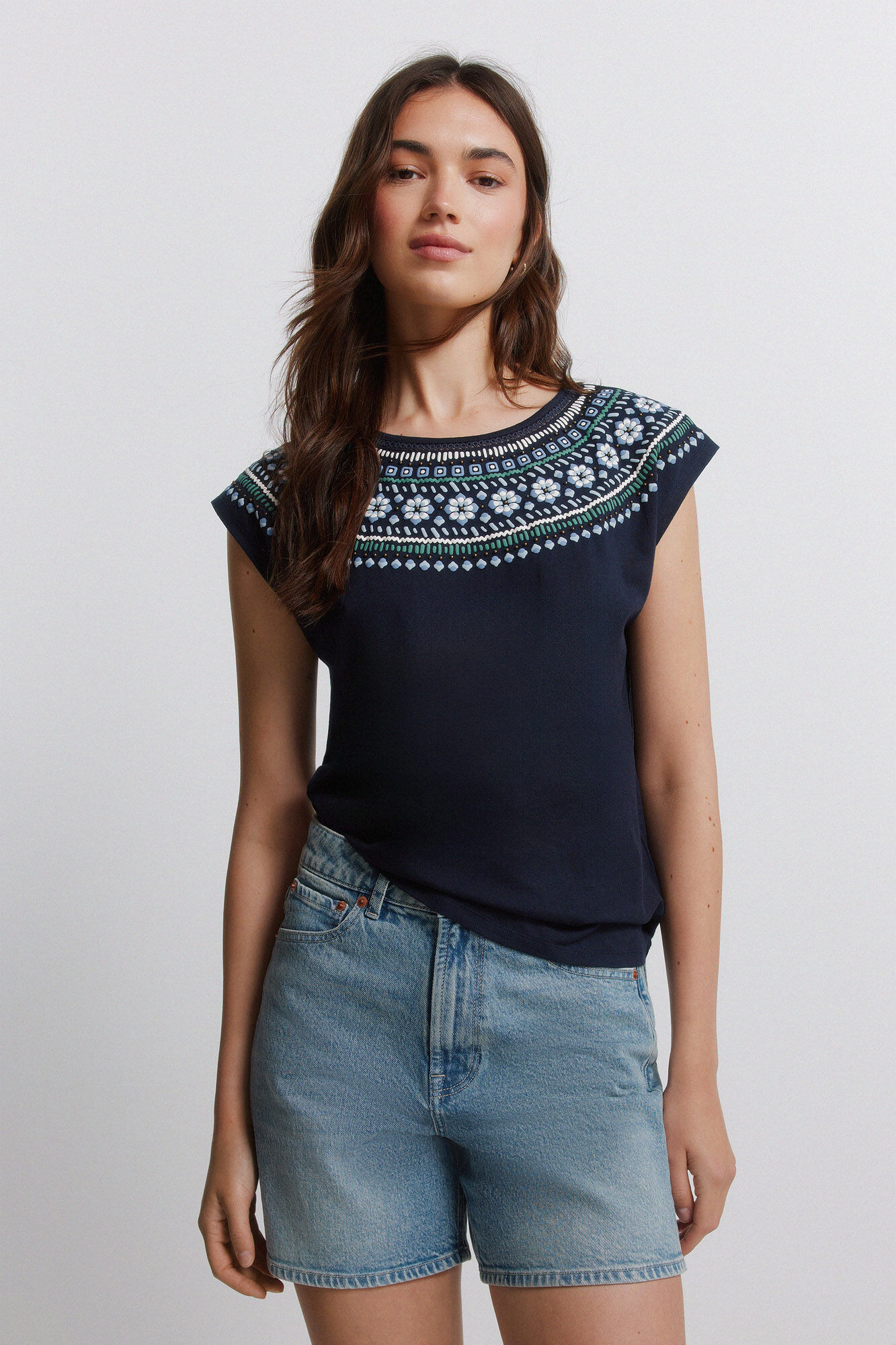 Springfield Camiseta manga corta bolitas