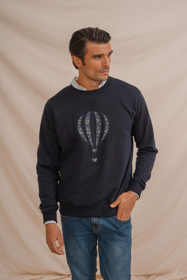 Celopman Sweatshirt com bordado frontal azul