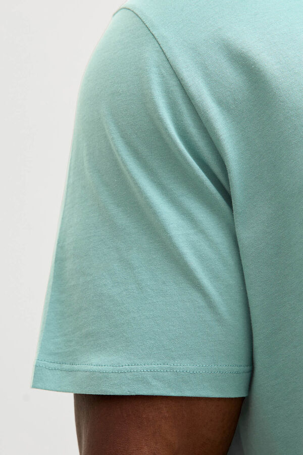 Jack & Jones PLUS T-shirt logo quadrado azul