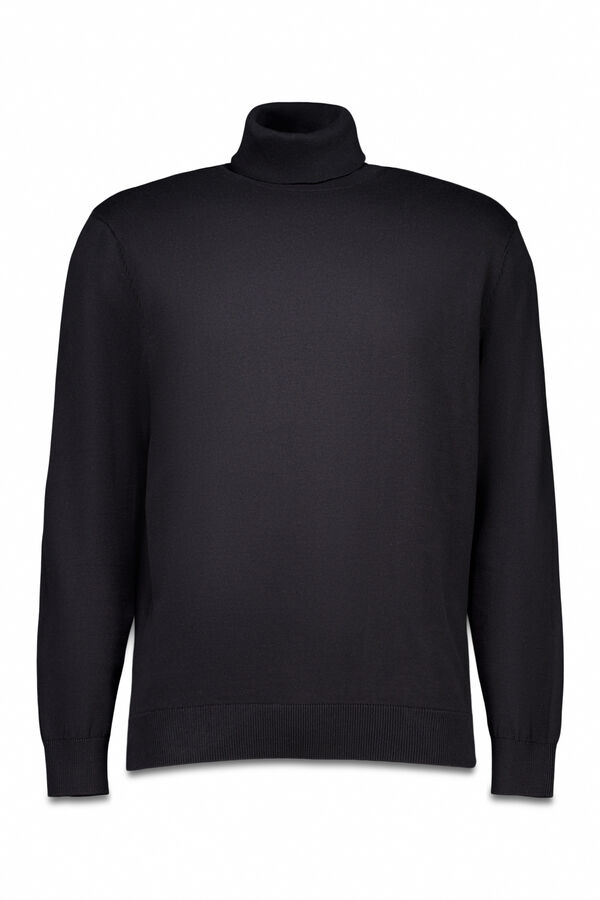 Springfield Jersey básico cuello alto negro