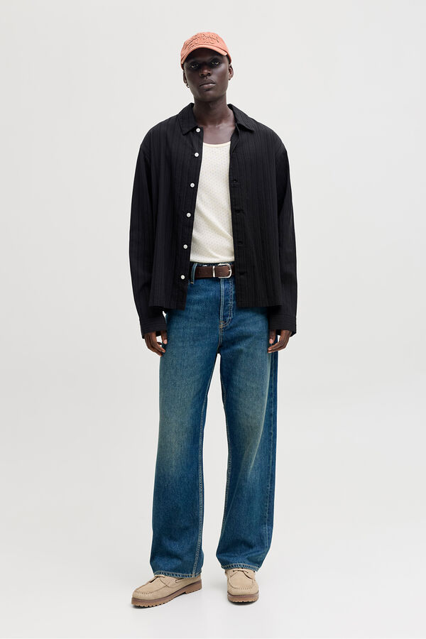 Jack & Jones Camisa texturizada preto