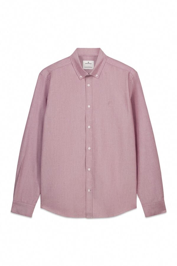 Springfield Camisa oxford sem vincos vermelho