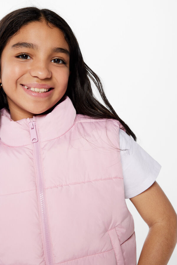 Springfield Girls' quilted gilet pink