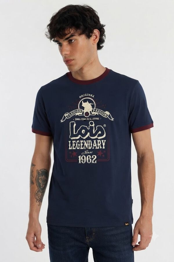 Lois T-shirt de manga curta azul