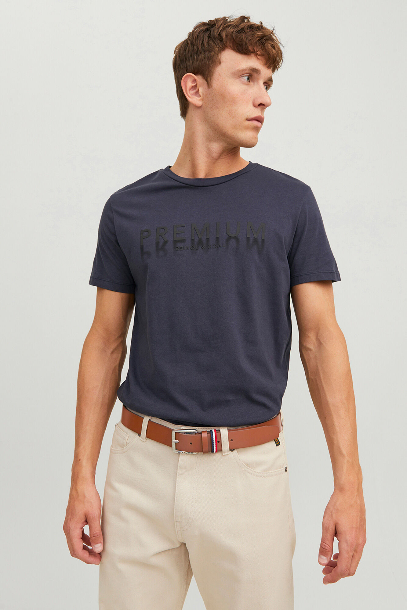 Jack & Jones Cinto de pele cl&aacute;ssico