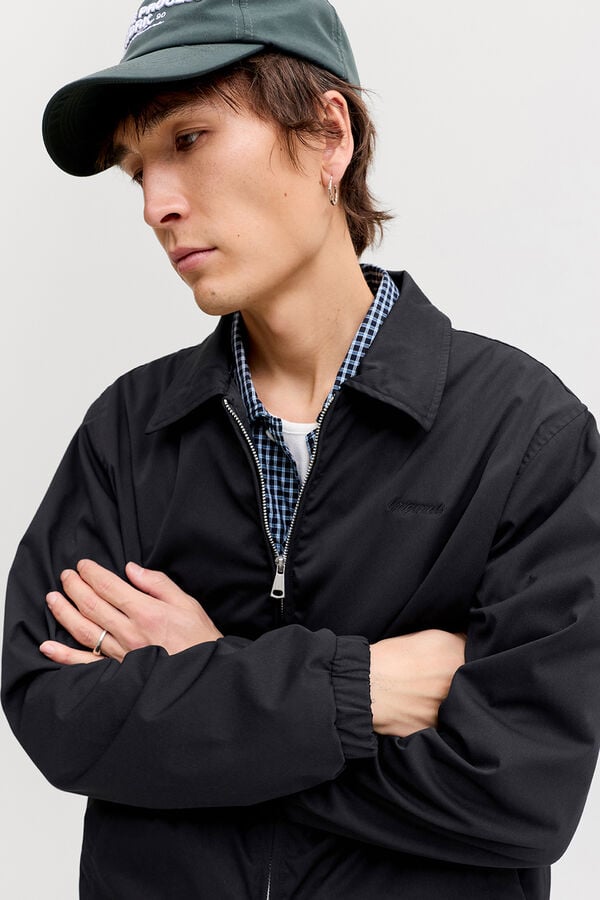 Jack & Jones jaqueta curta b&aacute;sica preto