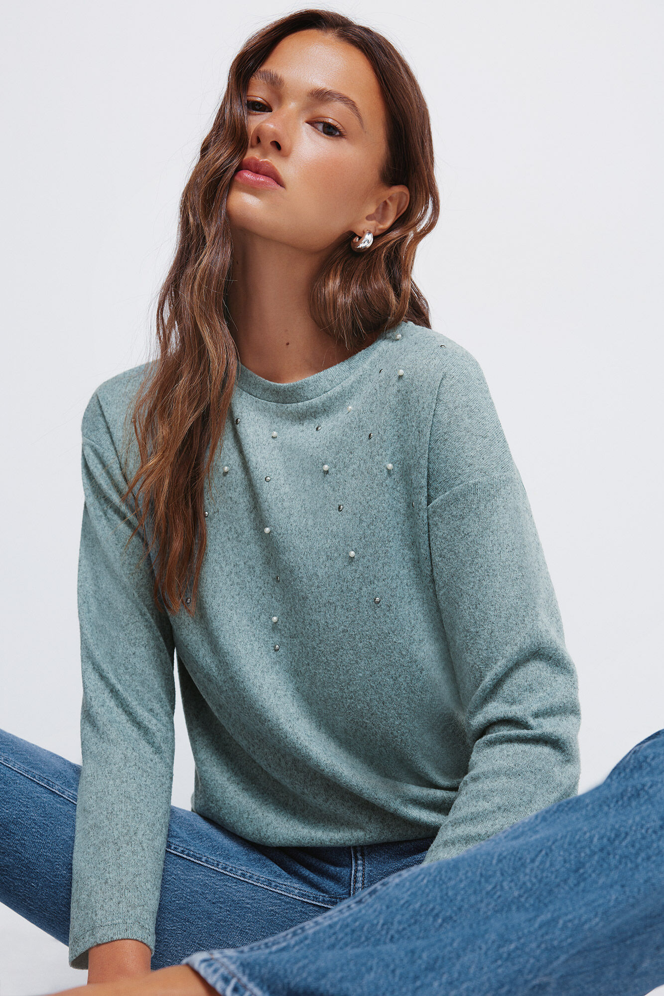 Springfield Camiseta tachas posicionadas