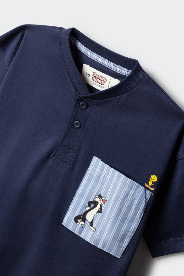 Springfield Kids Pijama curto de licen&ccedil;a "Looney Tunes" para menino azul