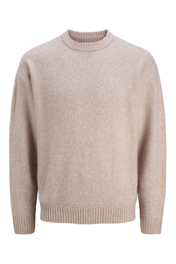 Jack & Jones Camisola básico de malha cinzento