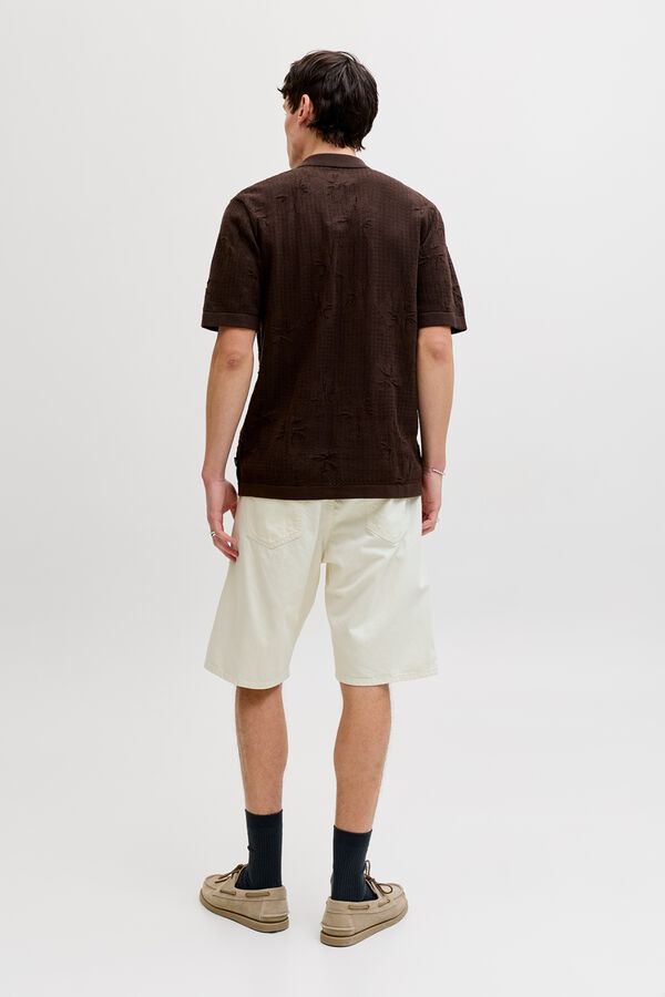 Jack & Jones Bermuda baggy fit denim branco