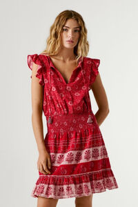 Pepe Jeans Vestido curto manga borboleta