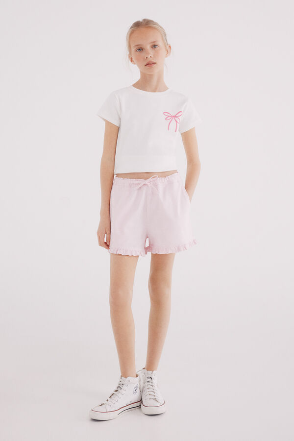 Springfield Kids Camiseta de laço para menina branco