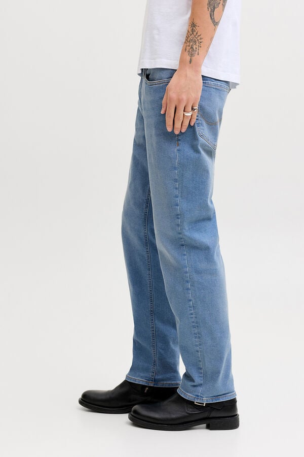 Jack & Jones cal&ccedil;a jeans de regular fit com cinco bolsos azul