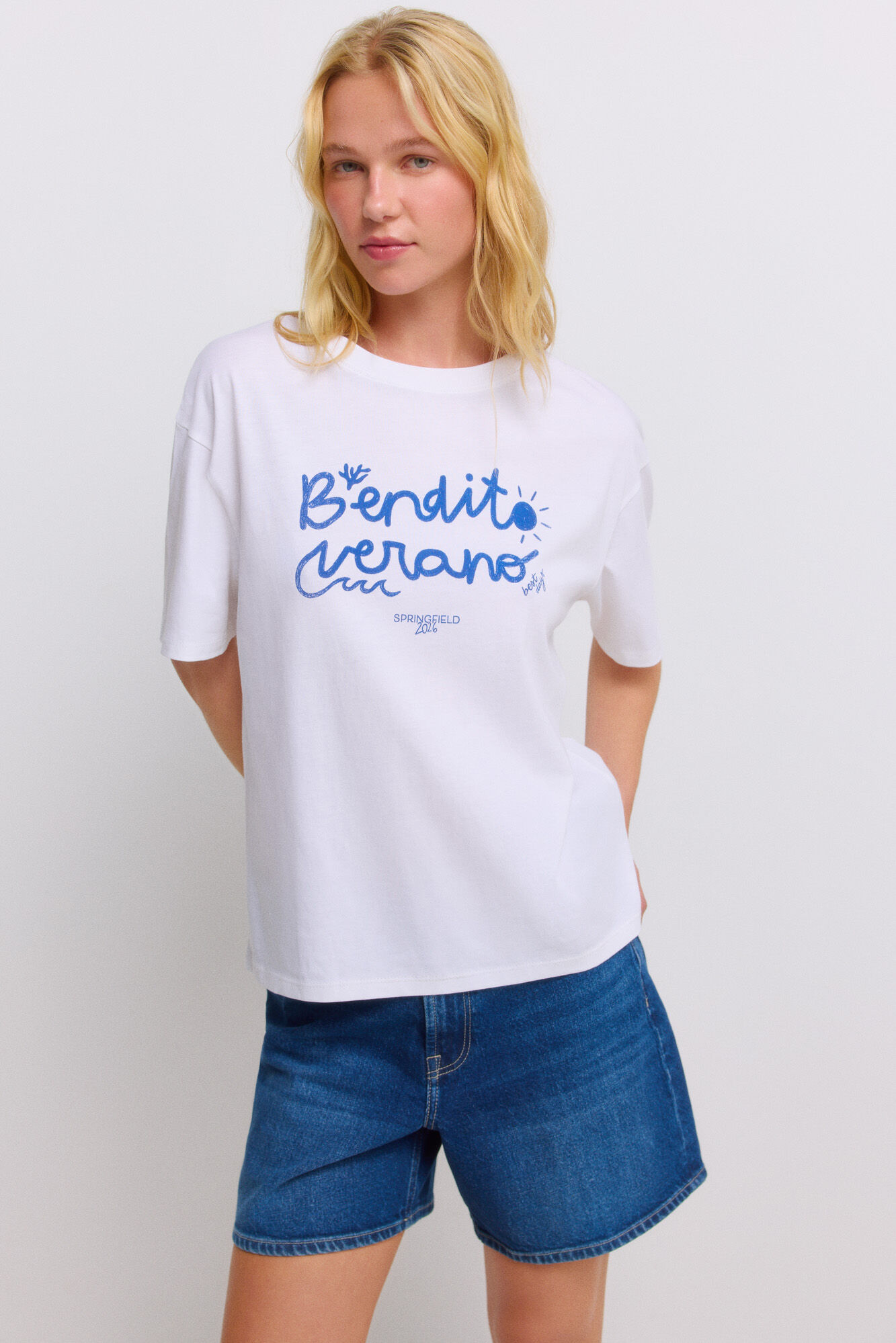 Springfield Camiseta manga corta "bendito verano"