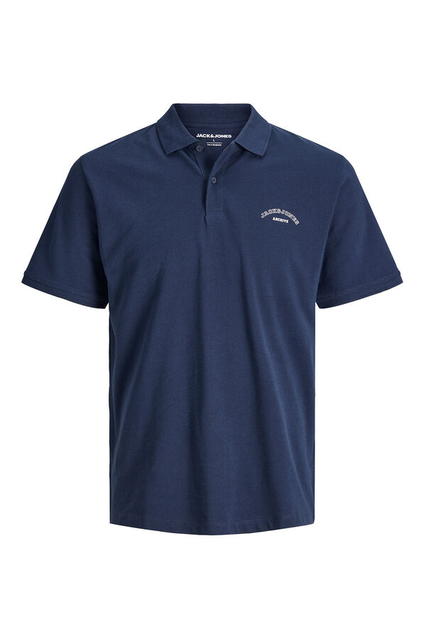 Jack & Jones PLUS Polo b&aacute;sico manga curta azul