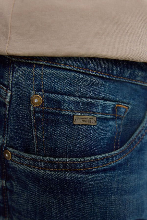 Springfield Jeans sobretintando slim fit azul