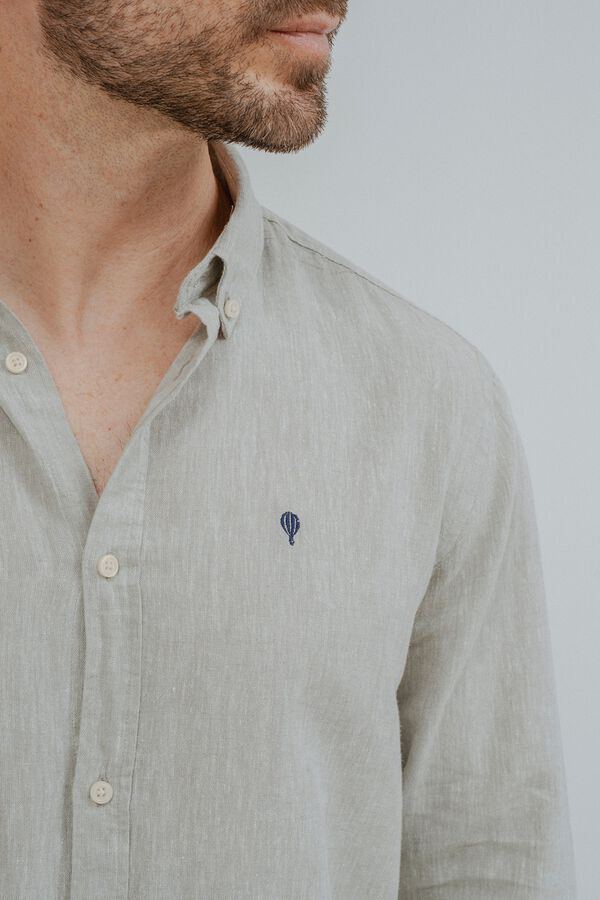 Celopman Camisa em linho verde