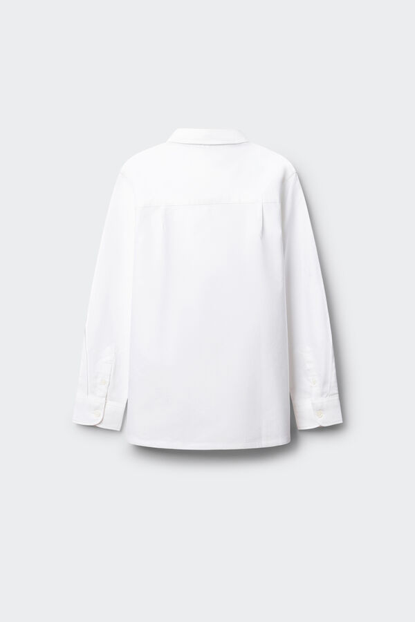 Springfield Kids Camisa polo em oxford para menino branco