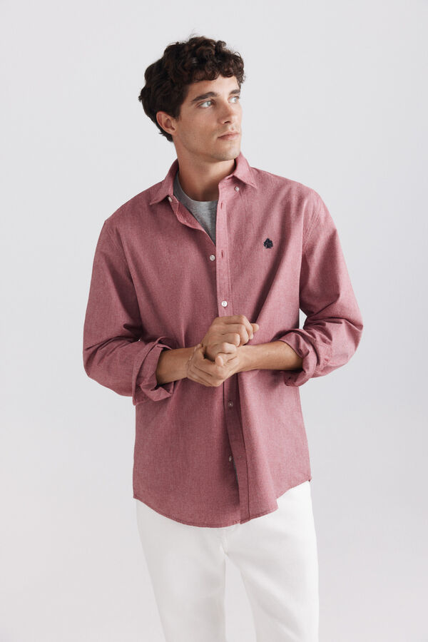 Springfield Camisa oxford vermelho