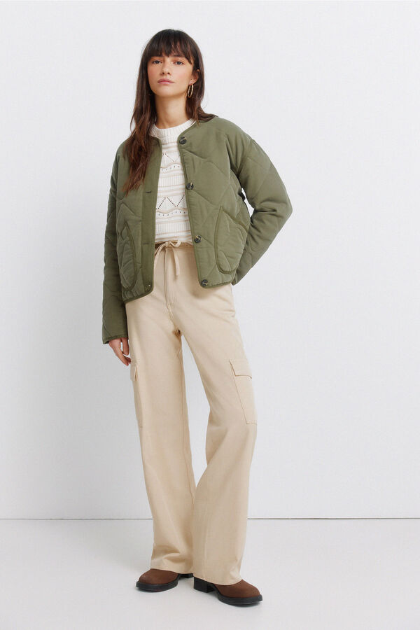 Springfield Camisola de malha pointelle castanho