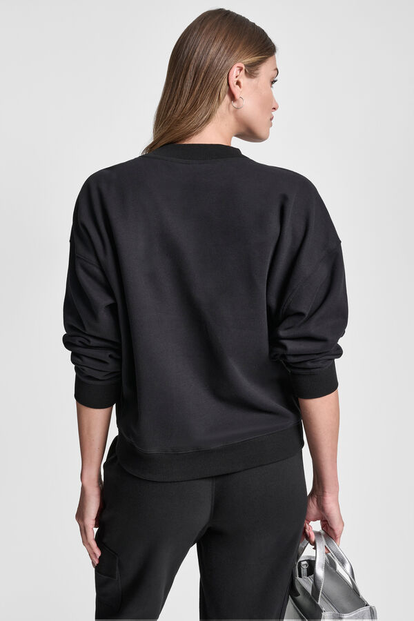 DKNY Sweatshirt sem capuz preto