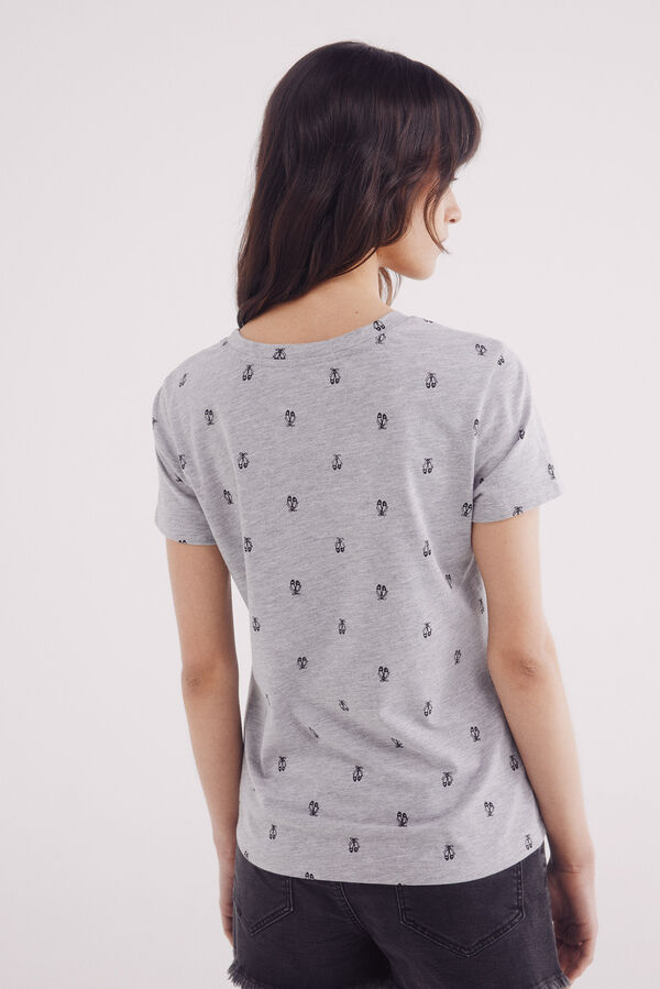 Springfield Motivos gráficos para camisetas cinzento