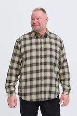 Blend PLUS Camisa de quadrados com bolsos cinzento