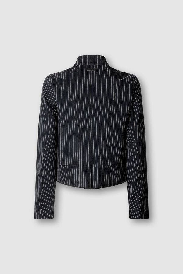 Pepe Jeans Casaco de riscas diplom&aacute;ticas preto