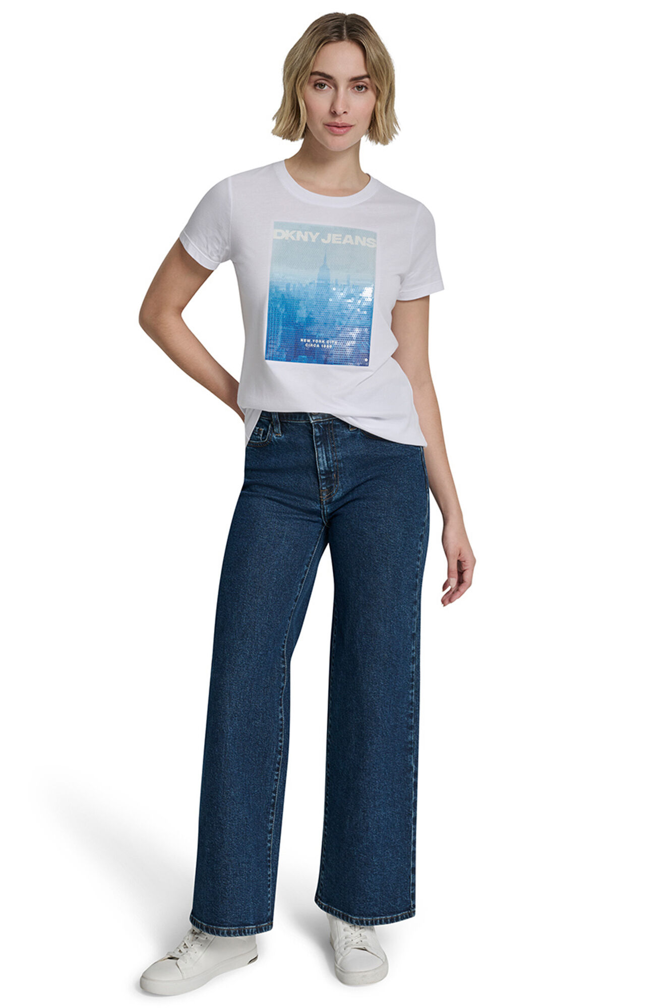 DKNY T-shirt com gr&aacute;fico