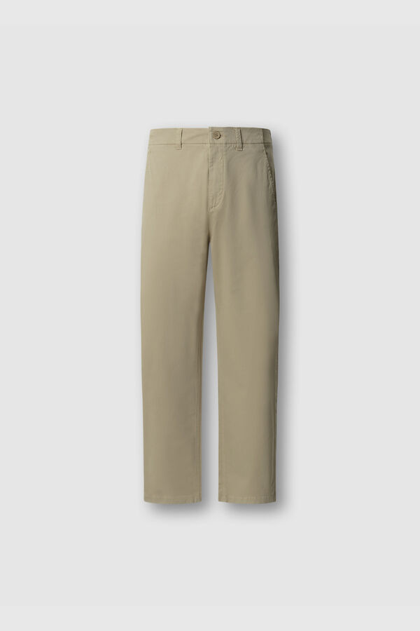 Pepe Jeans Cal&ccedil;a relaxed em algod&atilde;o bege