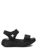 XTI Sand&aacute;lia de tiras el&aacute;sticas com velcro preto