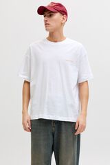 Jack & Jones T-shirt loose em algod&atilde;o branco