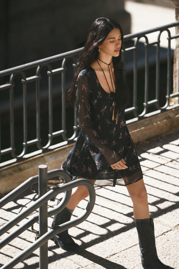 High Spirits Vestido Gaia preto