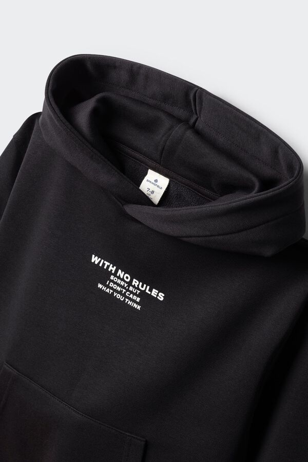 Springfield Kids Sweatshirt para menino "No rules" preto